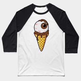 Spooky Monster Eye Chocolate Ice cream with toppings Baseball T-Shirt